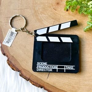 Director's Movie Mini Clapboard Keychain Photo Pendant Film Producer Picture